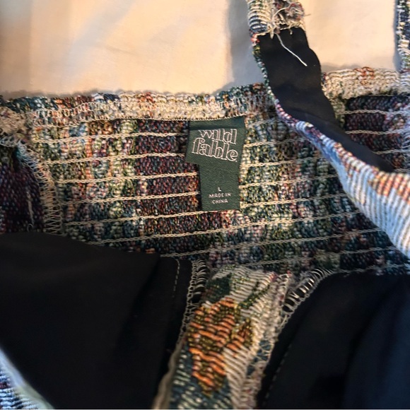 Wild Fable Floral Victorian Corset Bustier Crop Top - Picture 5 of 9